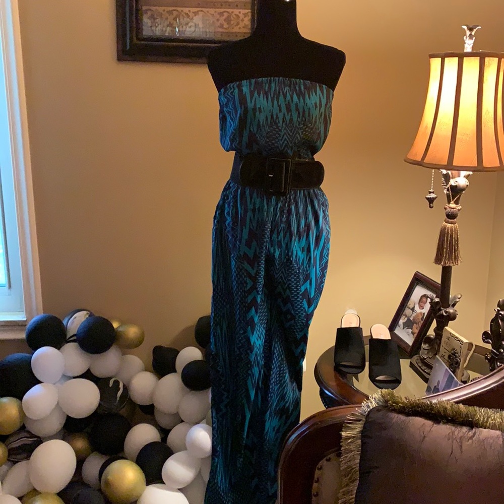 Like new Turquoise and Blue jumpsuit sz. S